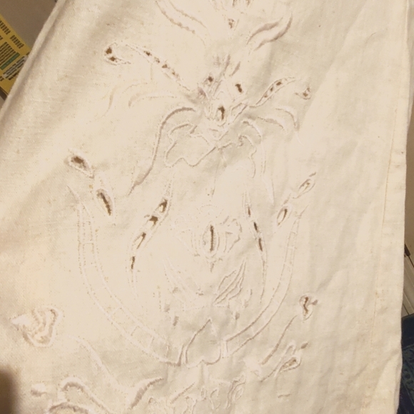 H&M Pants - NWT pale pink embroidered linen pants